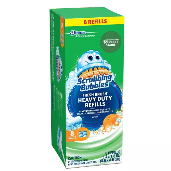 Scrubbing Bubbles Citrus Scent Fresh Brush Toilet Cleaning System Refill - 8ct