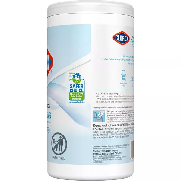 Clorox Free & Clear Wipes - 75ct