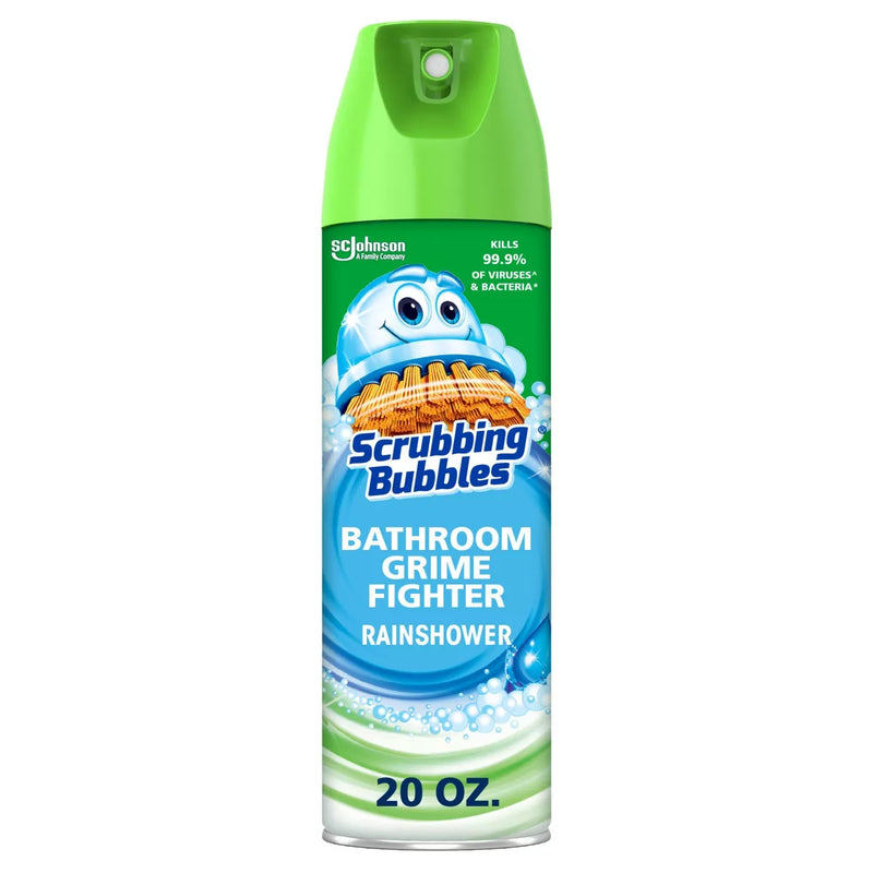 Scrubbing Bubbles Rainshower Scent Bathroom Grime Fighter Disinfectant Aerosol - 20oz