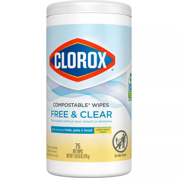 Clorox Lemon Free & Clear Wipes - 75ct