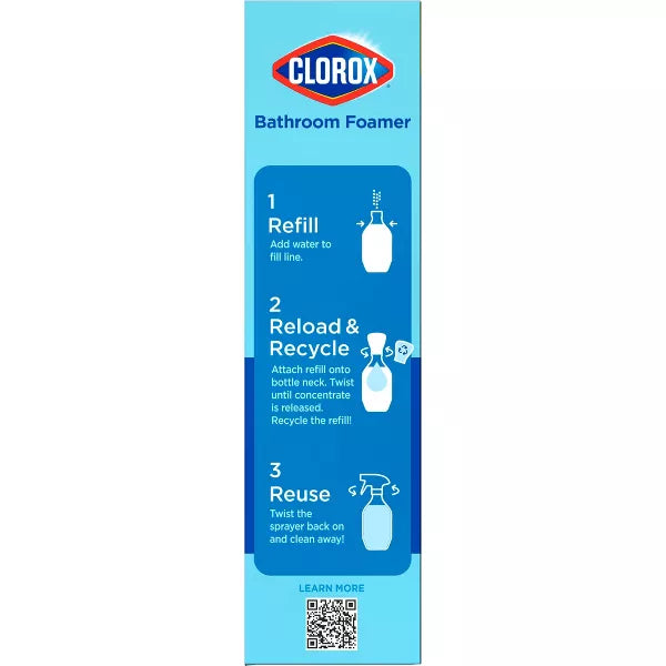 Clorox Refillable Concentrate Spray - Bathroom Foamer Starter Kit - 1.13 fl oz