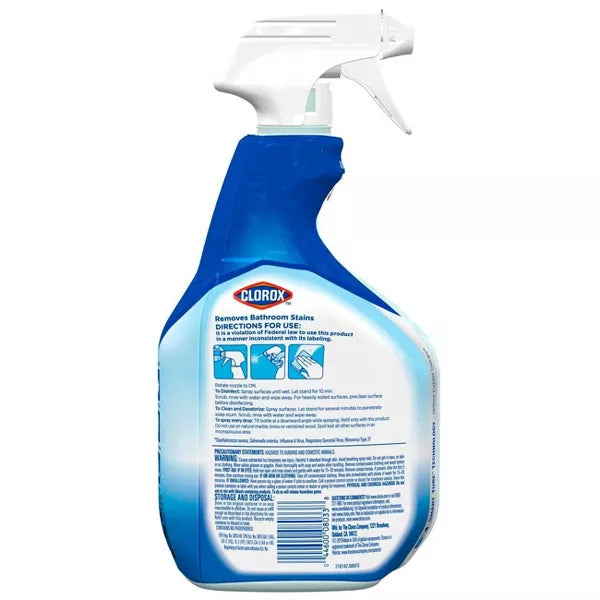 Clorox Disinfecting Bathroom Cleaner Spray Bottle - 30oz