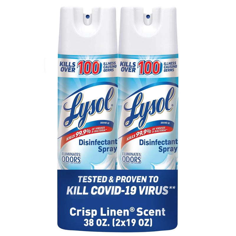 Lysol Crisp Linen Disinfectant Spray - 19oz/2ct