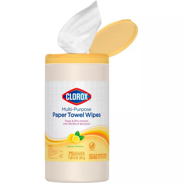 Clorox Lemon Paper Towel Wipes - 75ct