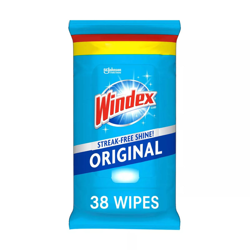 Windex Original Glass and Surface Pre-Moistened Wipes - 38ct