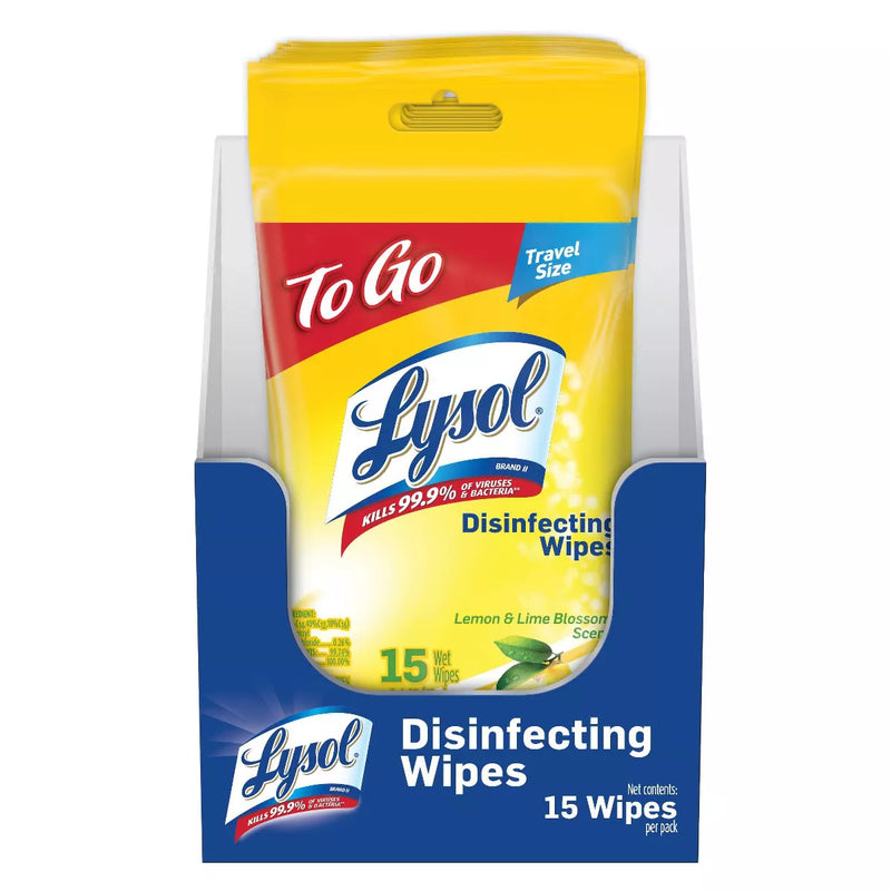 Lysol Lemon and Lime Blossom Disinfecting Wipes 15ct