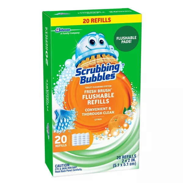 Scrubbing Bubbles Fresh Brush Toilet Cleaning System Refill - Citrus Scent - 20ct