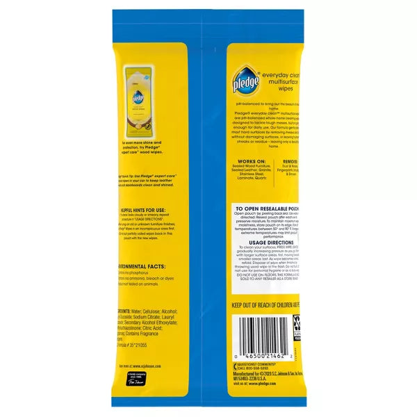 Pledge Fresh Citrus Multisurface Cleaning Wipes - 25ct