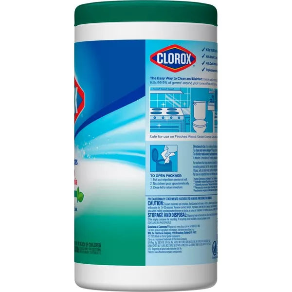 Clorox Fresh Scent Bleach Free Disinfecting Wipes 75 Count