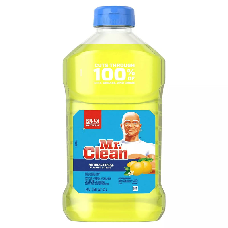 Mr. Clean Summer Citrus Scent Antibacterial Multi Surface All Purpose Cleaner - 45 fl oz