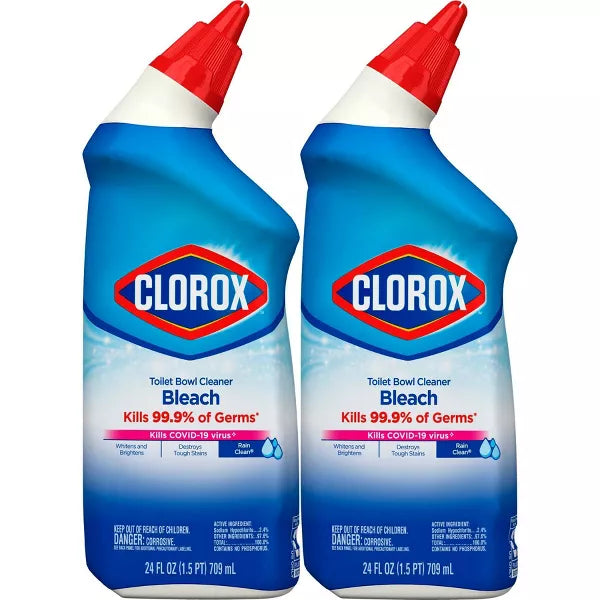 Clorox Rain Clean Toilet Bowl Cleaner with Bleach - 24oz/2ct