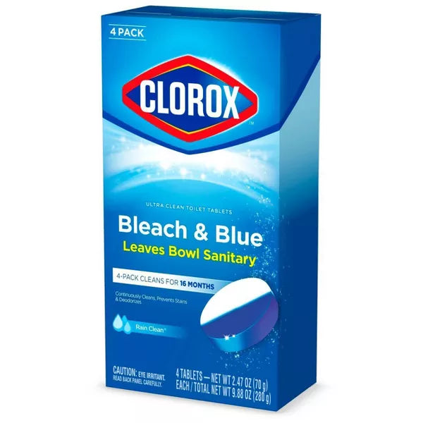 Clorox Rain Clean Scent Ultra Clean Toilet Tablets - 2.47oz/4ct