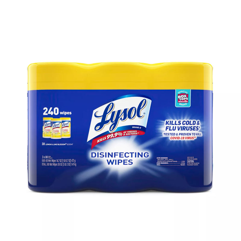 Lysol Lemon & Lime Disinfecting Wipes - 3ct