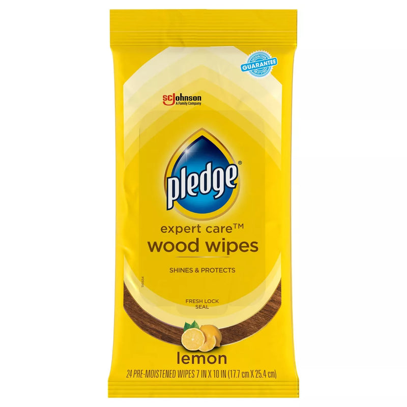 Pledge Lemon Enhancing Wipes - 24ct