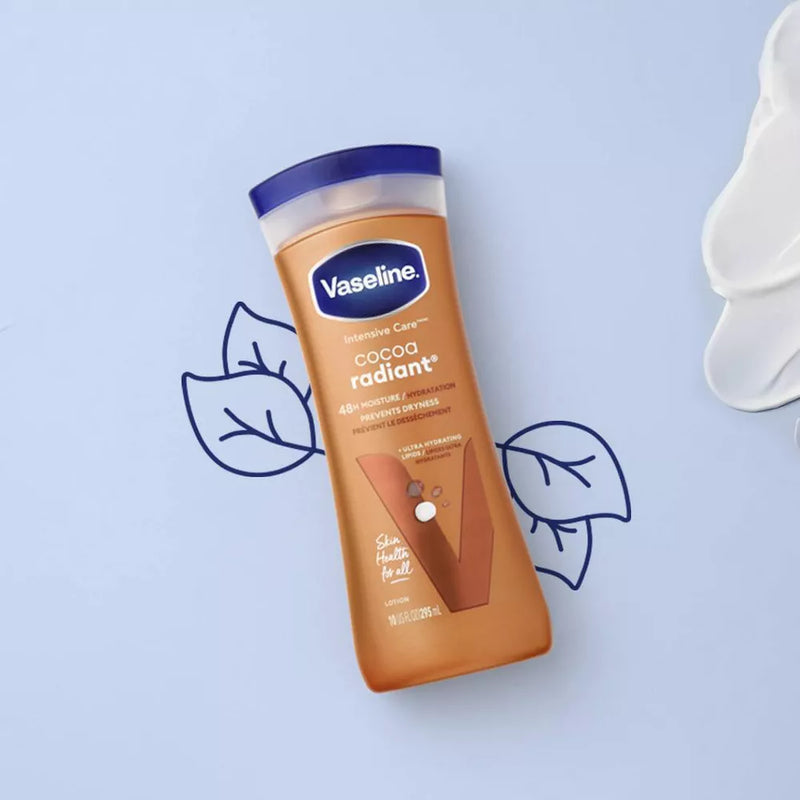 Vaseline Intensive Care Radiant Non Greasy Body Lotion, Cocoa, 10 fl oz