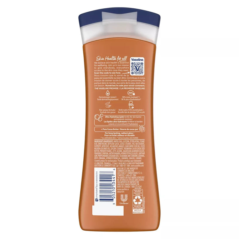 Vaseline Intensive Care Radiant Non Greasy Body Lotion, Cocoa, 10 fl oz