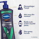 Vaseline Men Fast Absorbing 3-in-1 Face, Hands & Body Lotion for Men Dry Skin, 20.3 oz
