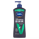 Vaseline Men Fast Absorbing 3-in-1 Face, Hands & Body Lotion for Men Dry Skin, 20.3 oz