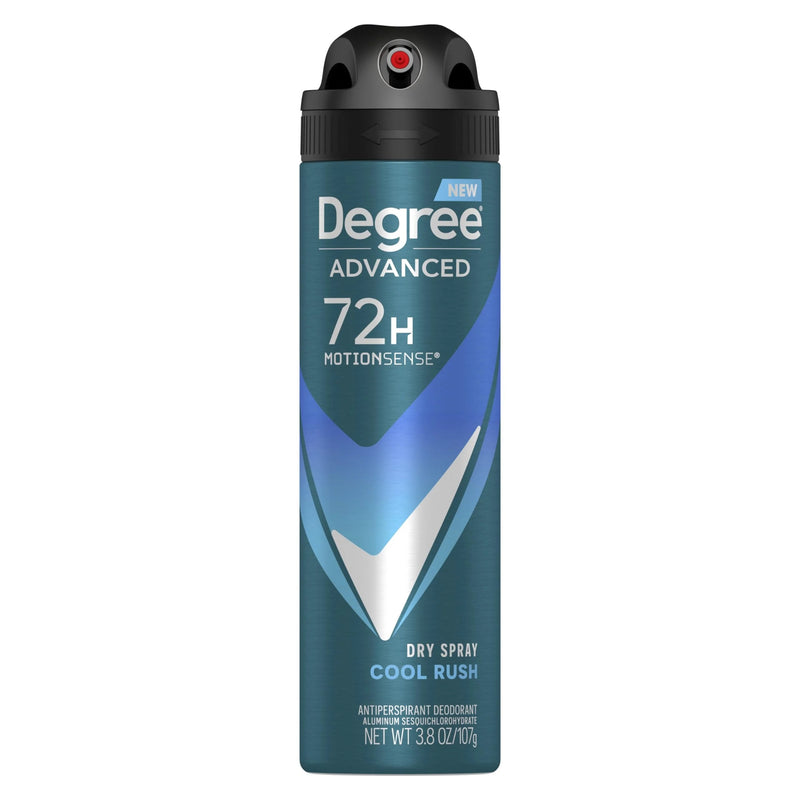 Degree Long Lasting Men's Antiperspirant Deodorant Dry Spray Cool Rush, 3.8 oz