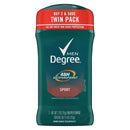 Degree Antiperspirant Deodorant for Men Sport Twin Pack, 2.7 oz