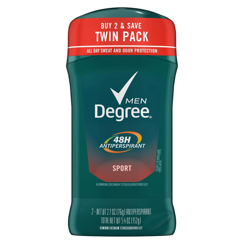 Degree Antiperspirant Deodorant for Men Sport Twin Pack, 2.7 oz