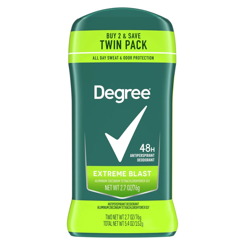 Degree Antiperspirant Deodorant for Men Extreme Blast, Twin Pack, 2.7 oz