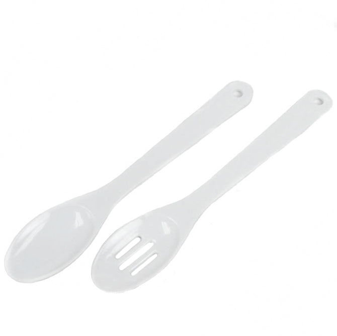 Chef Craft White Poly Spoon Set, 2 pack