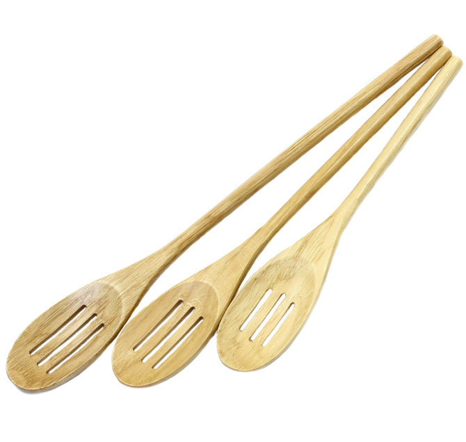 Chef Craft 3 Piece Wooden Slotted Spoon Set