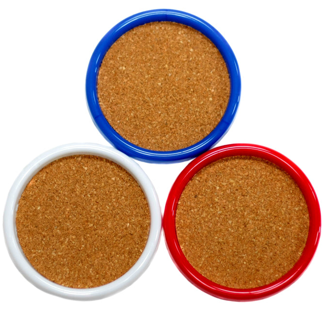 Chef Craft Cork Coaster with Plastic Frame, 4 pc