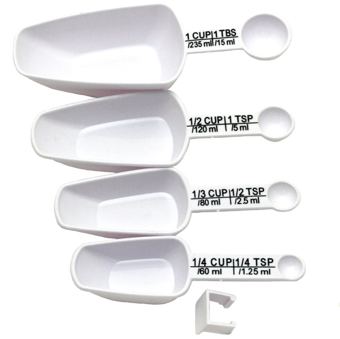 Chef Craft 4 Piece Measuring Scoop and Spoon Combination Set