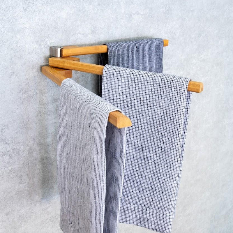 Better Houseware Bamboo 3-Arm Towel Bar
