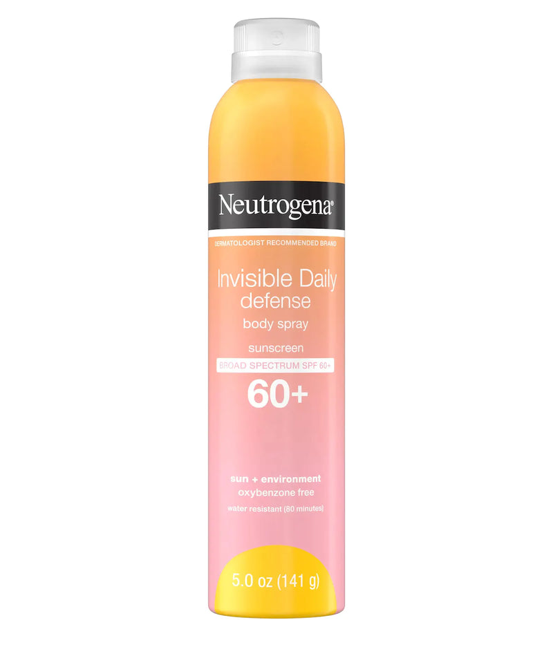 Neutrogena Invisible Daily™ Defense Body Spray Sunscreen, Broad Spectrum SPF 60+