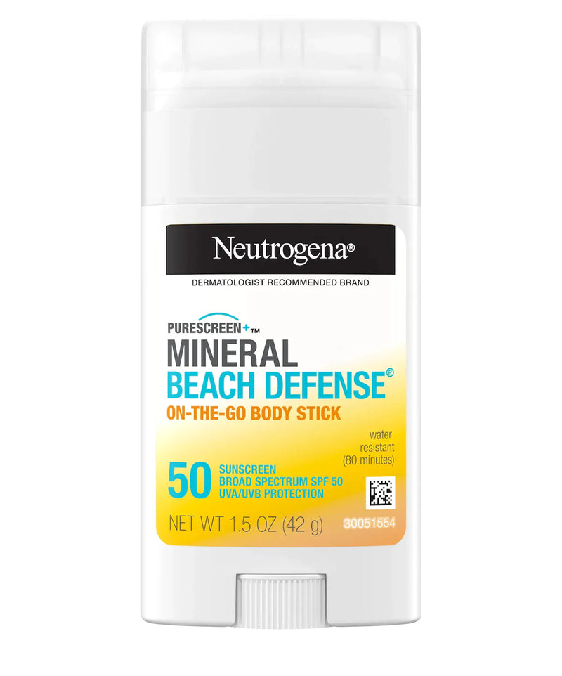 Neutrogena Purescreen+™ Mineral Beach Defense™ On-The-Go Body Stick Sunscreen SPF 50