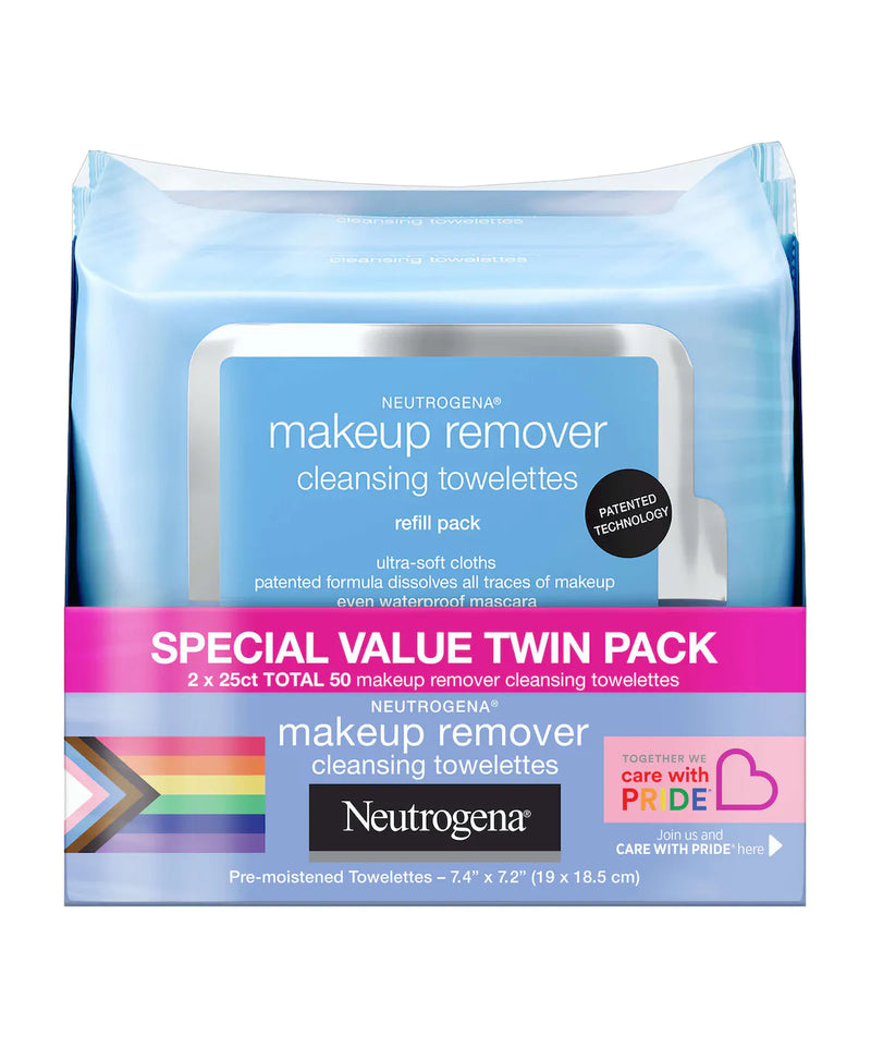 Neutrogena Ultra-Soft Makeup Remover Wipes for Waterproof Makeup - Limited Pride Edition