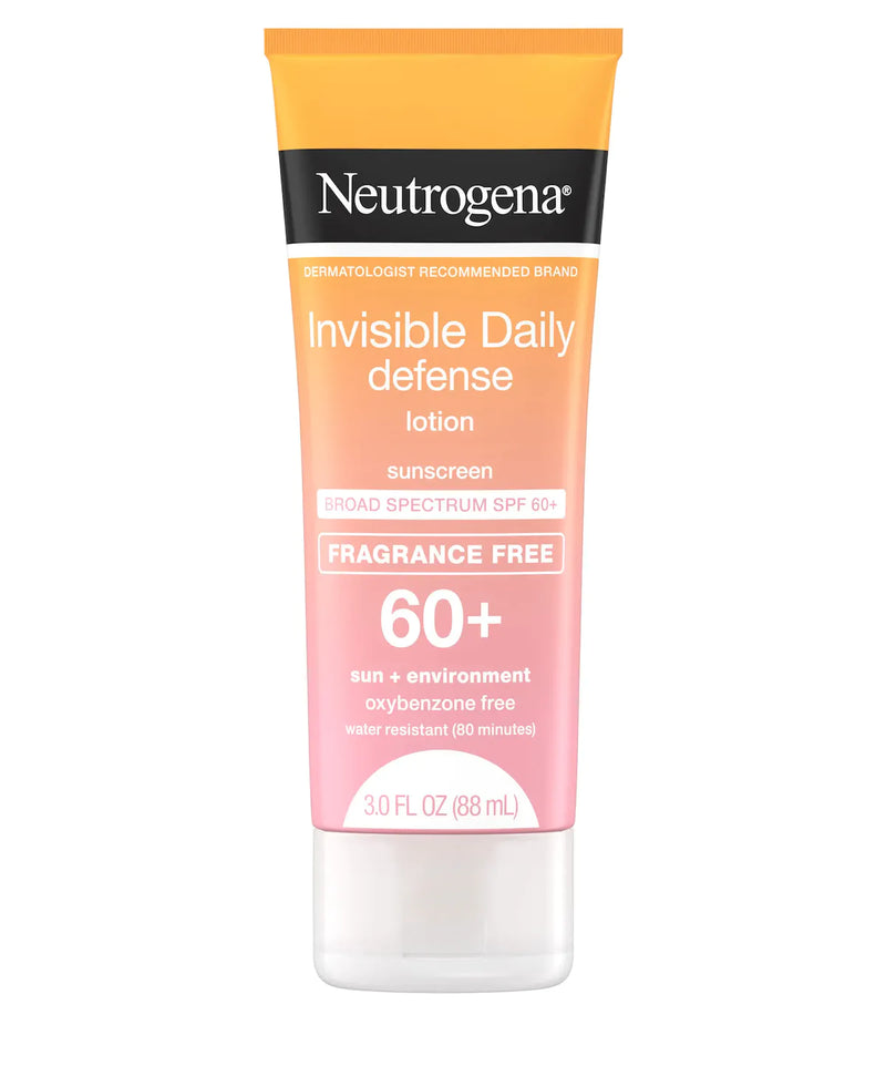 Neutrogena Invisible Daily™ Defense Sunscreen Lotion, Broad Spectrum SPF 60+, Fragrance Free