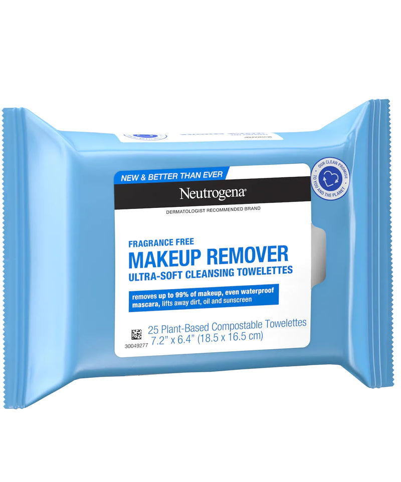 Neutrogena Fragrance-Free Compostable Makeup Remover Cleansing Wipes