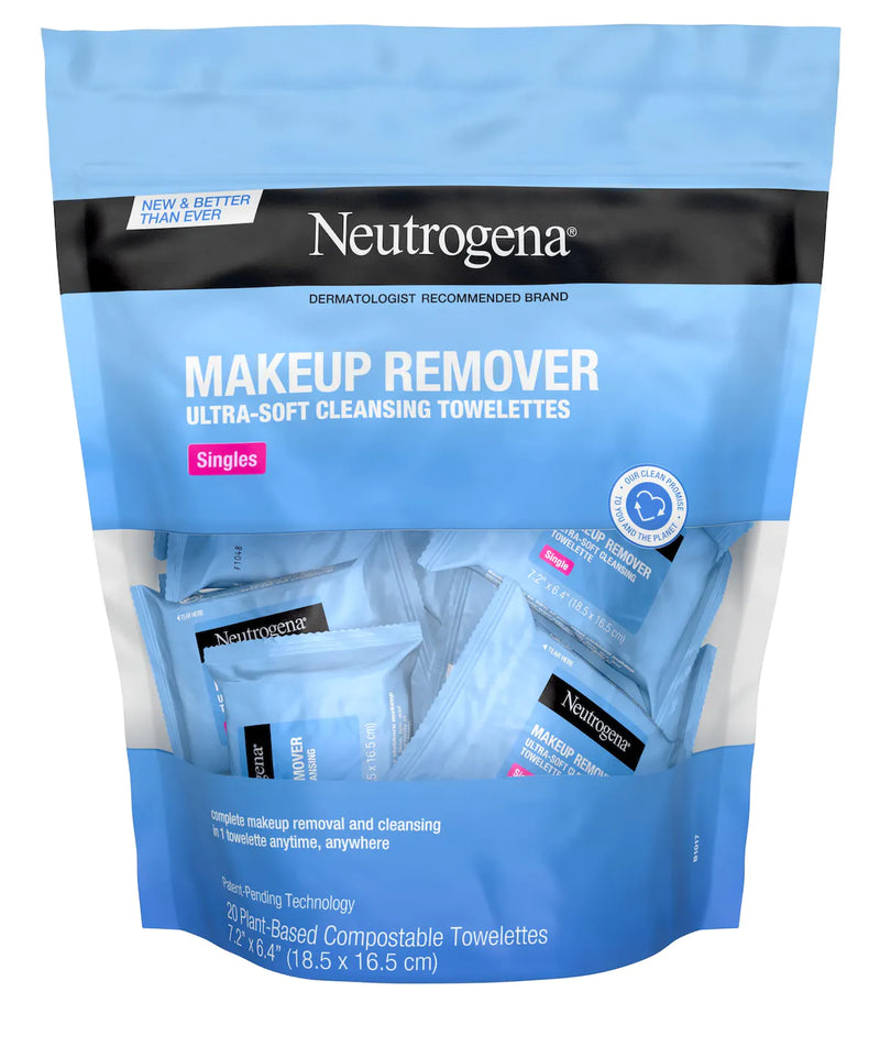 Neutrogena Individually Wrapped Sustainable Makeup Remover Cleansing Wipes