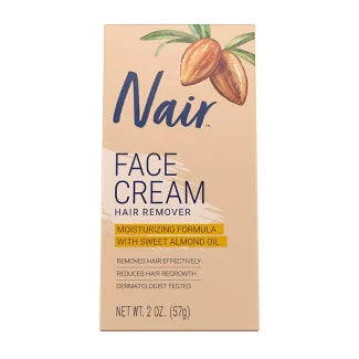 Nair Hair Remover Moisturizing Face Cream with Sweet Almond Oil - 2oz