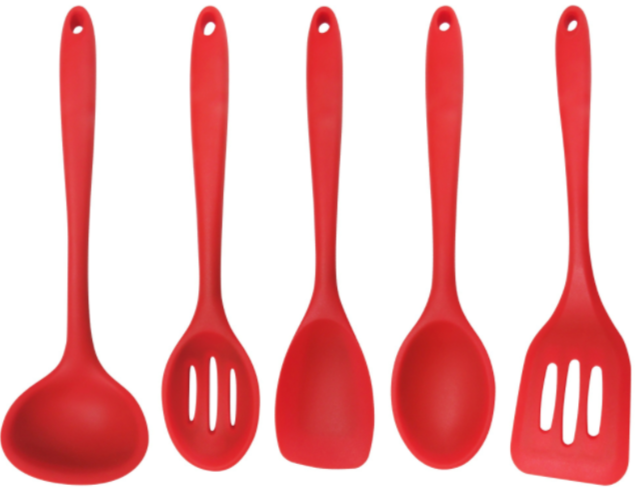 Better Houseware Red 5-Piece Silicone Cooking Tools