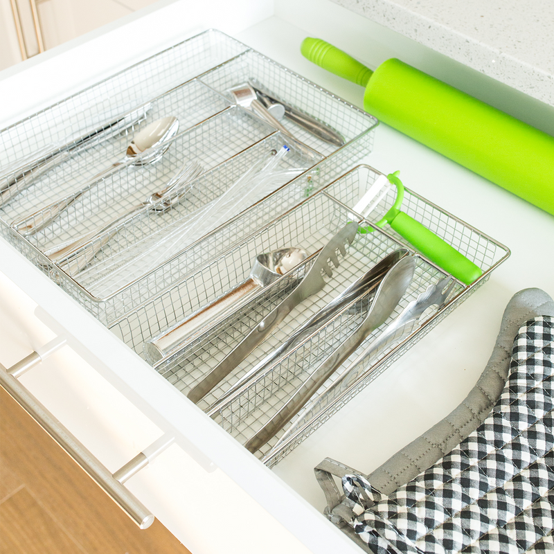 Better Houseware Cutlery Tray (Chrome)